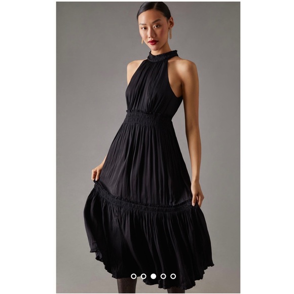 BY ANTHROPOLOGIE TIERED HALTER DRESS - Picture 1 of 10